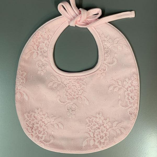 Gaby® - Gaby Cotton Bib w Floral Overlay - Pink - Made in Italy