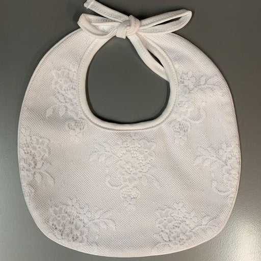 Gaby® - Gaby Cotton Bib with Floral Overlay - White - Made in Italy