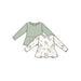 Gerber - Gerber 2-Pack Baby Girls Green Floral Peplum Tops (12-24m)