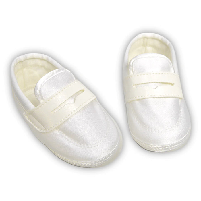Gianfranca® - Baby Boy White Baptism Shoes - Made in Italy
