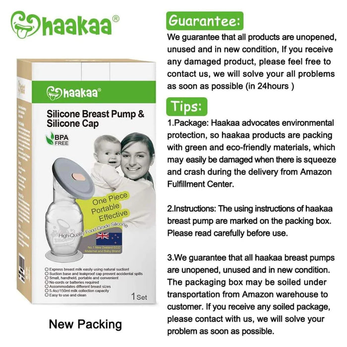 Haakaa® - Haakaa Silicone Breast Pump & Silicone Cap Kit - 5oz / 150ml
