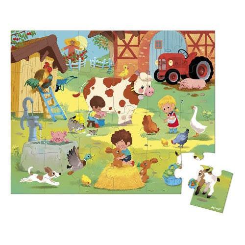 Janod® - Janod Jigsaw Puzzle 24pcs - A Day At The Farm