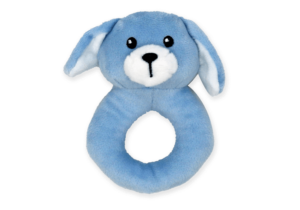 Jesse+Lulu® - Jesse & Lulu Baby Nunu Animal Plush With Ring Rattle 2 Piece Set