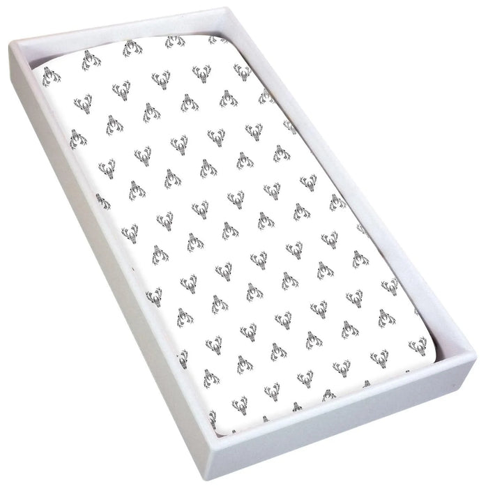 Kushies® - Kushies Flannel | Changing Pad Cover 1" - Black & White Deer