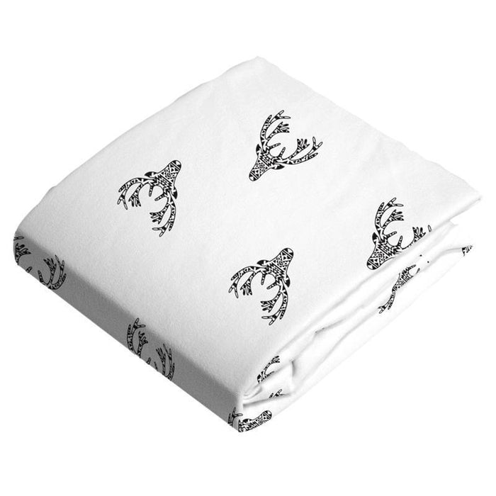Kushies® - Kushies Flannel | Changing Pad Cover 1" - Black & White Deer