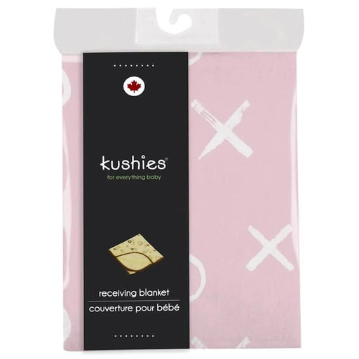 Kushies® - Kushies Flannel | Receiving Blanket - Pink XO