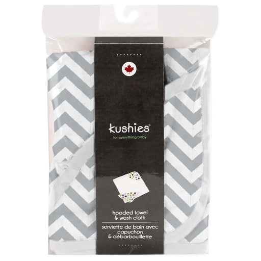 Kushies® - Kushies Hooded Bath Towel & Washcloth Set