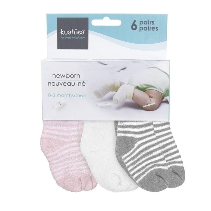 Kushies® - Kushies Terry Newborn Socks - 6 pack