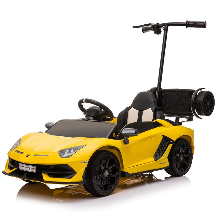 Voltz Toys 12V Single Seater Kids Licensed Lamborghini Aventador SVJ with Hoverboard