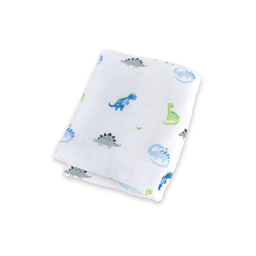 Lulujo® - Lulujo Cotton Muslin Baby Swaddle Blanket - Prehistoric Pals