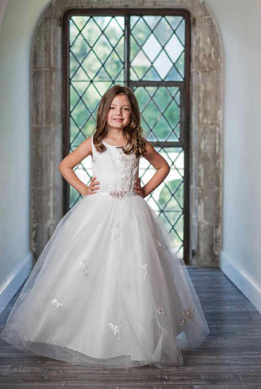 Macis Design® - Macis Design Girl Dress 73803 - Ivory