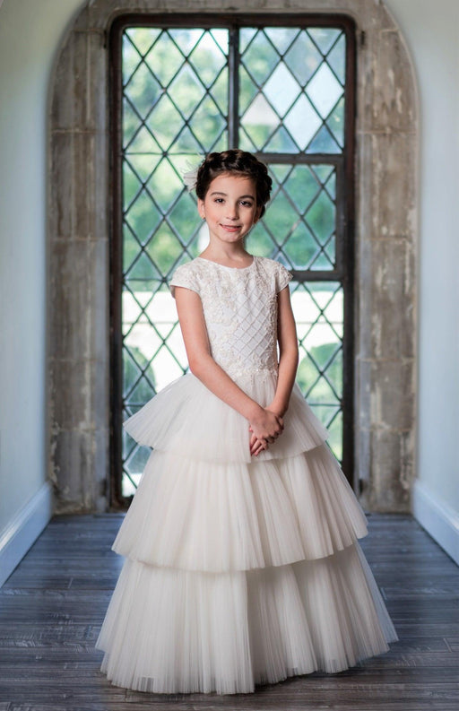 Macis Design® - Macis Design Girl Dress - Ivory - Style 1825