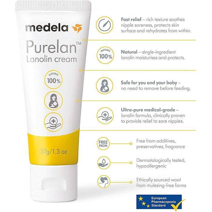 Medela® - Medela Purelan Lanolin Cream - Breast Care for Breastfeeding - 100% Natural