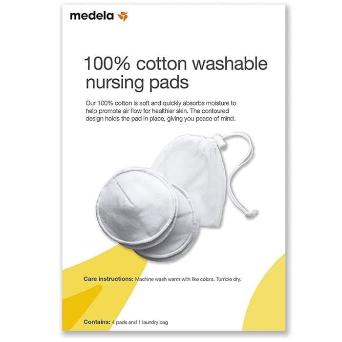 Medela® - Medela Washable Bra Pads - 100% Cotton (4 Pack)