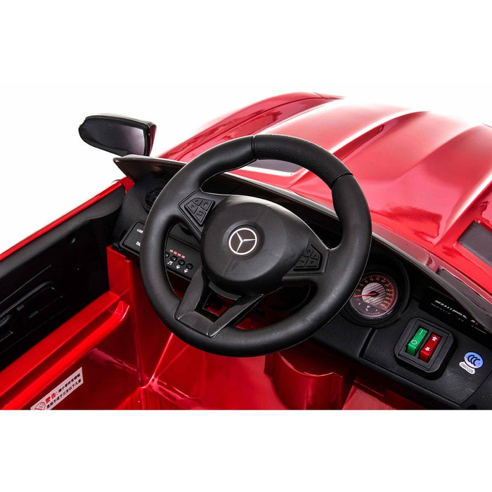 Voltz Toys Voiture pour enfant à siège unique 12V sous licence Mercedes-Benz AMG GTR avec télécommande