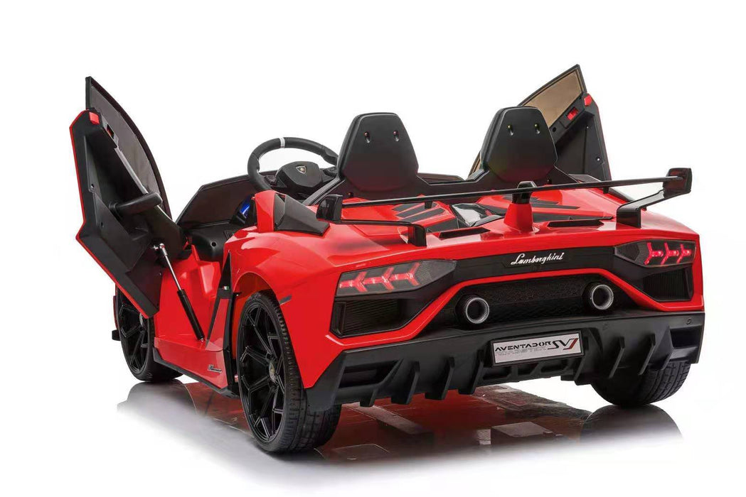 Voltz Toys Kids Double Seater Lamborghini Aventador SVJ High Speed Drifter Toy Car 24V