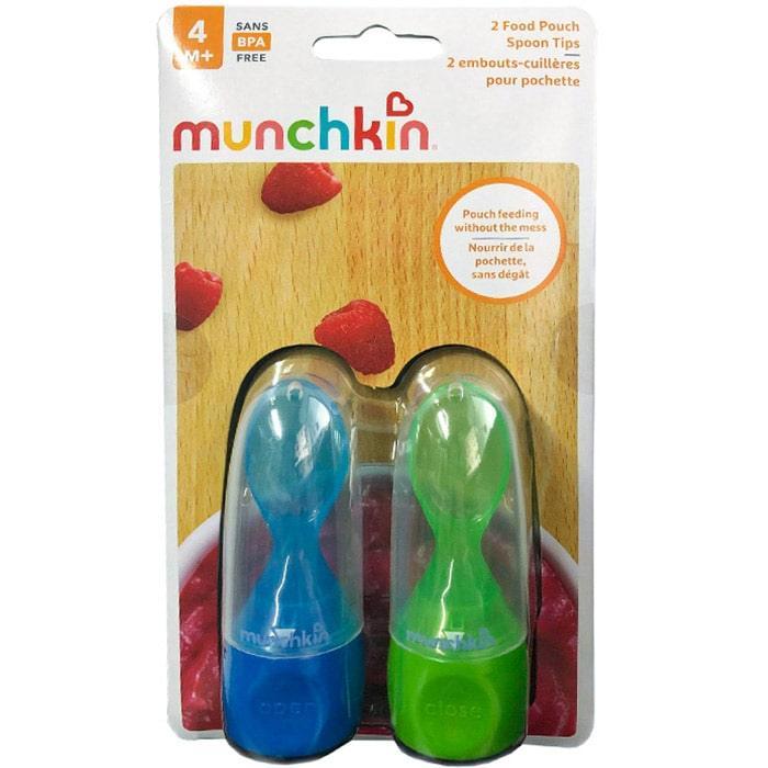 Munchkin® - Munchkin Food Pouch Spoon Tips - 2 Pack - Green/Blue