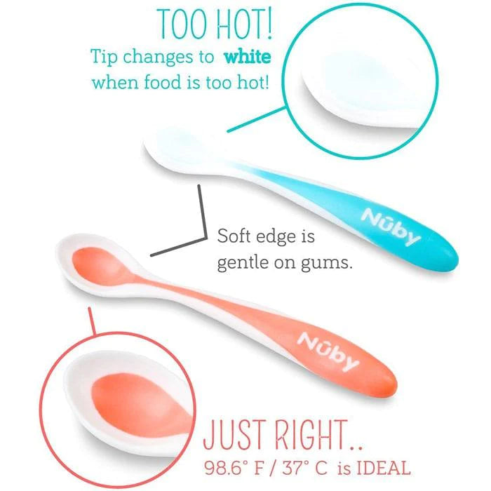 Nuby® - Nuby Hot Safe First Solids Spoons - 4 Pack