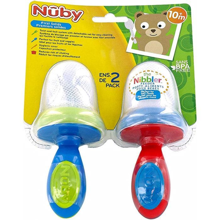 Nuby® - Nuby The Nibbler Feeder - 2 Pack - Blue / Red