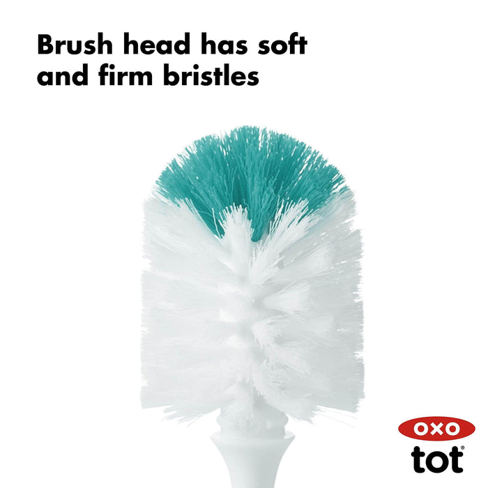 Oxo Tot® - Oxo Tot Baby Bottle & Bottle Nipple Cleaning Brush with Stand - Teal