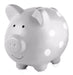 Pearhead® - Pearhead Ceramic Piggy Bank Grey Polka Dot