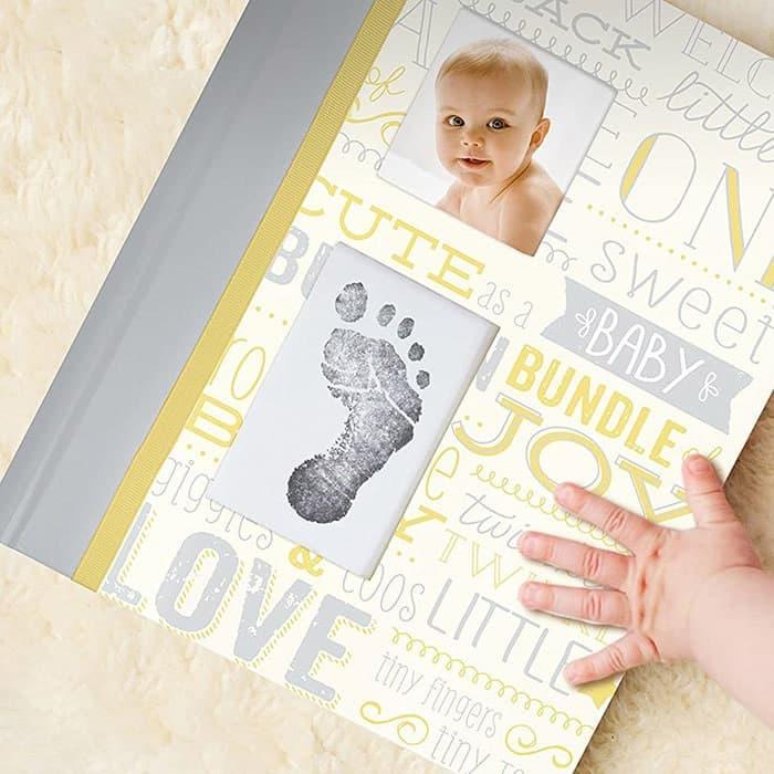 Pearhead® - Pearhead Little Blossoms Baby Memory Book & Baby Print Kit - Yellow