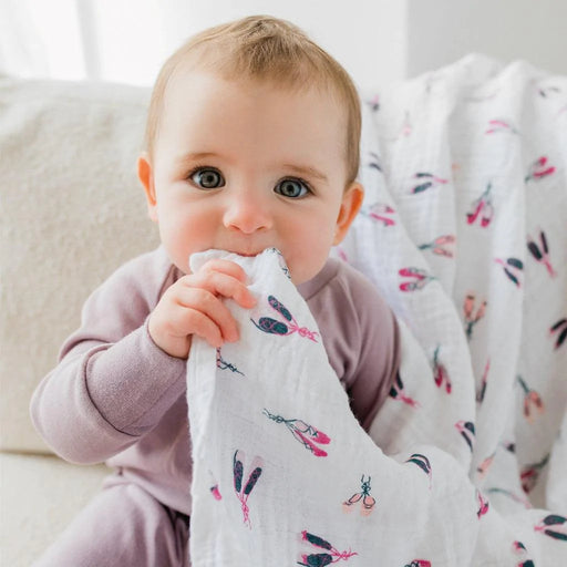 Perlimpinpin - Perlimpinpin Cotton Muslin Baby Swaddle Blanket - Ballerinas