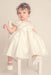 Petite Adele® - Petite Adele Satin Baptism Dress with Capped Rhinestone Sleeves