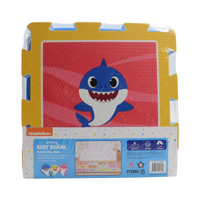 Pinkfong - Pinkfong Baby Shark - Baby, Infant Toddler - Puzzle Play Mat - Foam Floor Tiles - Non-Toxic - 12 Pieces