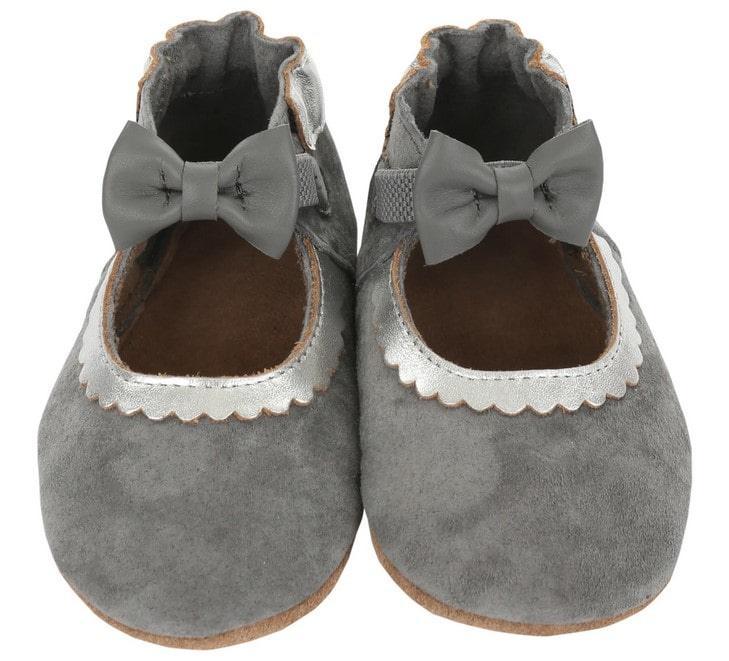 Robeez® - Robeez Girl Mary Jane Grey Soft Sole Shoes