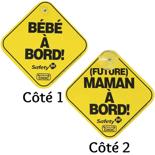 Safety 1st® - Safety 1st® "Baby on Board" / "Mom to Be" - 2 Sided Foam Car Sign - French