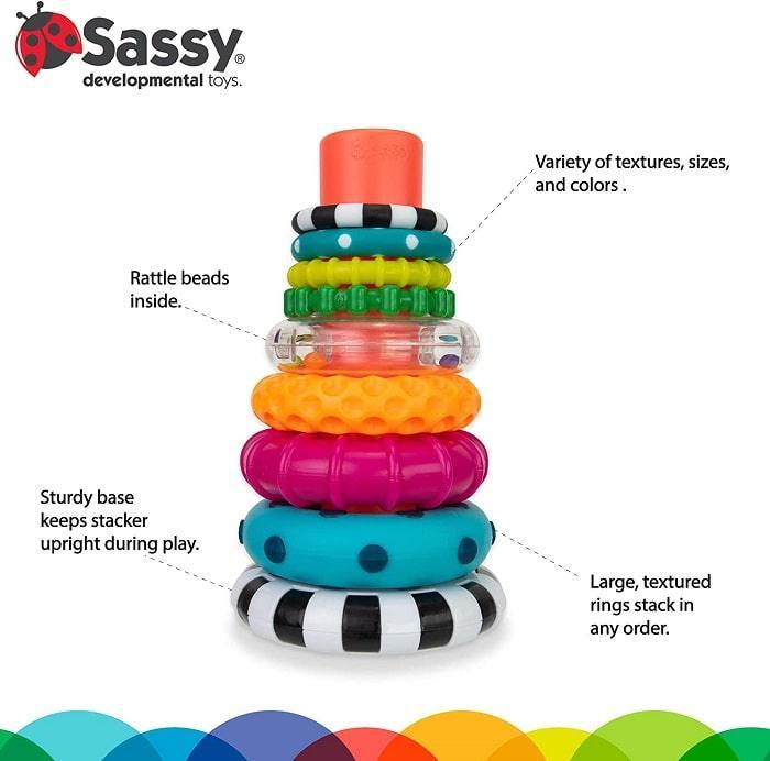 Sassy® - Sassy Stacks of Circles Stacking Ring STEM Learning Toy