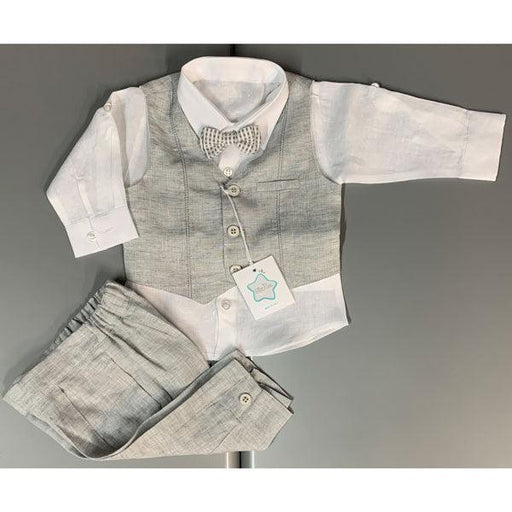 Stella® - Stella Baby Boy Baptism Outfit - Made in Italy