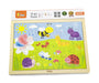 Viga® - Viga Wooden Puzzle 24pcs - Happy Insects