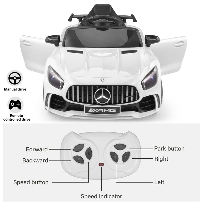 Voltz Toys - Voltz Toys Kids Car Single Seater 12V Licensed Mercedes-Benz AMG GTR with Remote Control