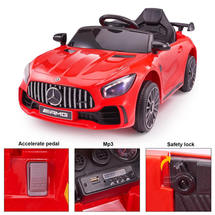 Voltz Toys - Voltz Toys Kids Car Single Seater 12V Licensed Mercedes-Benz AMG GTR with Remote Control