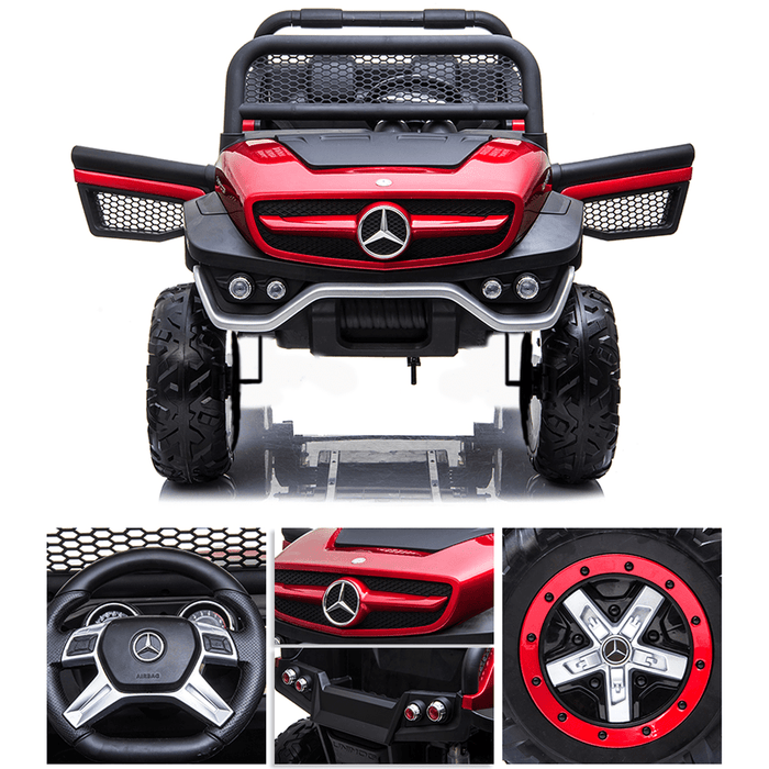 Voltz Toys - Voltz Toys Kids Double Seater Mercedes-Benz Unimog Truck with Remote Control 24V