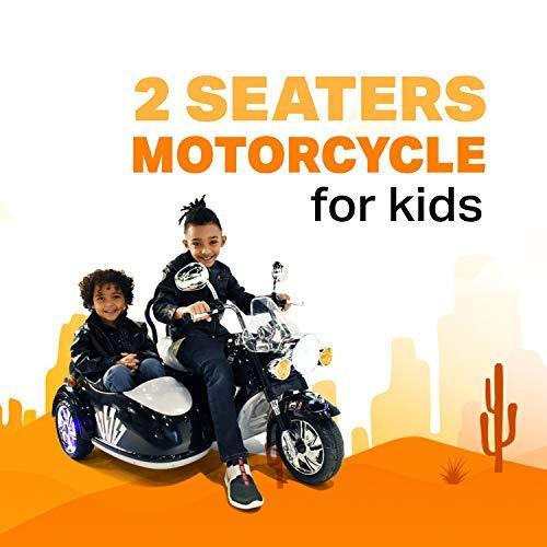 Voltz Toys - Voltz Toys Kids Electric Motorcycle 12V Double Seater Ride On Bike