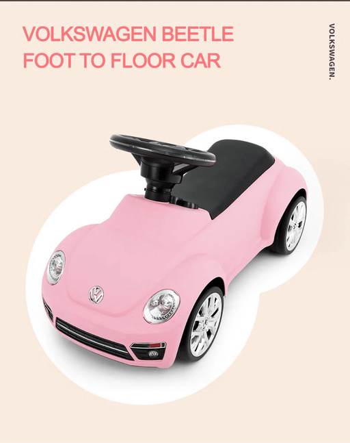 Voltz Toys - Voltz Toys Rastar Volkswagen Beetle Kids Foot to Floor Push Along Ride-On Car