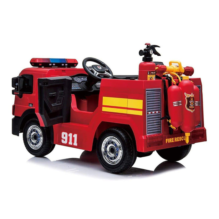 Voltz Toys - Voltz Toys Single Seater Kids Fire Truck with Simulated Fireman Equipment 12V