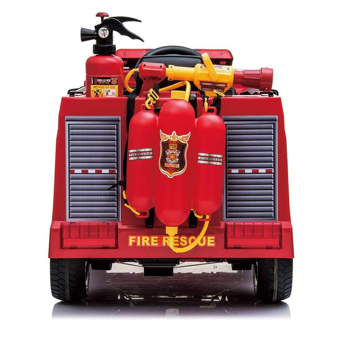 Voltz Toys - Voltz Toys Single Seater Kids Fire Truck with Simulated Fireman Equipment 12V