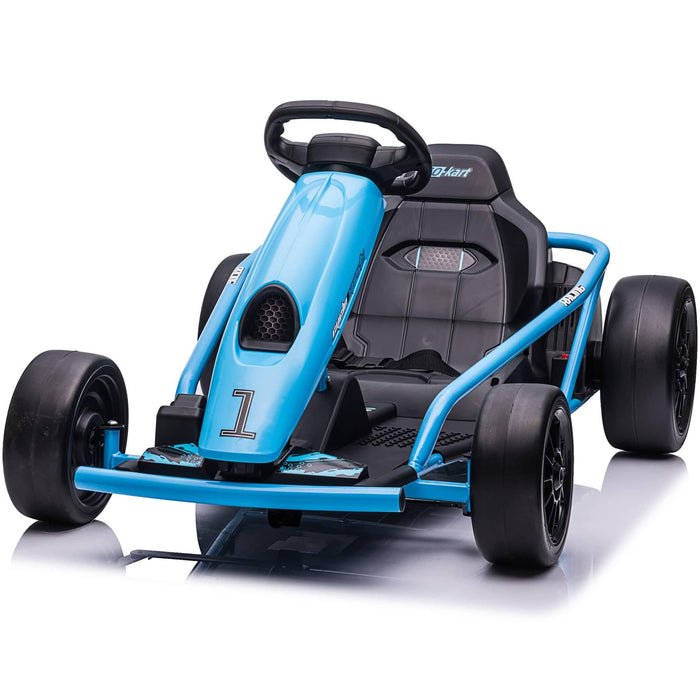 Voltz Toys - Voltz Toys Single Seater Kids GoKart Outdoor Racer Drifter with Seat Belt 24V High-Speed